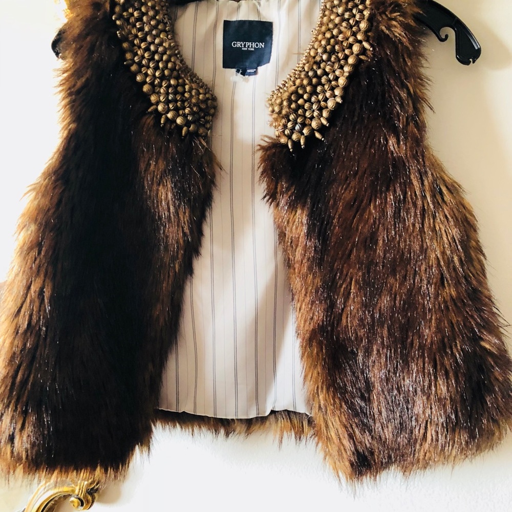 Faux fur vest